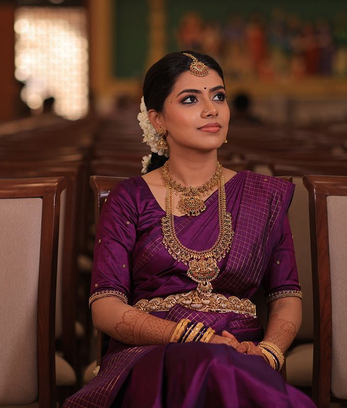 Hindu Bridal Makeup & Hair for Muhurtham